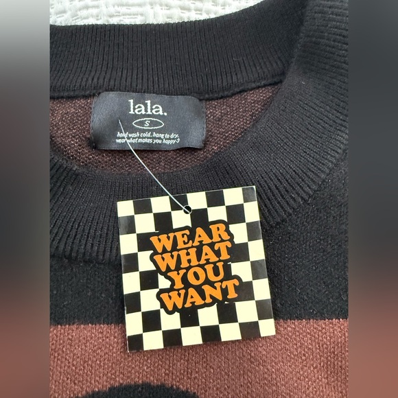 Dressed in lala. Good Time Girl Knit Short Set in Mocha Check. Size S. NWT - Picture 7 of 8